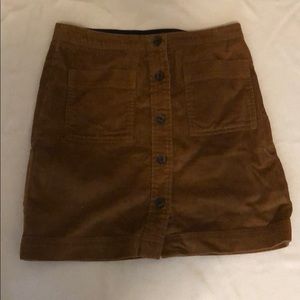 Brown Corduroy Skirt